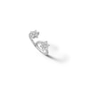 Thumbnail Image 3 of Sterling Silver CZ Flower Open Ring - Size 7