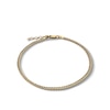 Thumbnail Image 1 of ​​​​​​​10K Hollow Gold Diamond-Cut Curb Chain Anklet Made in Italy - 9&quot;