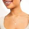 Thumbnail Image 1 of 10K Solid Gold Engravable Cross Charm