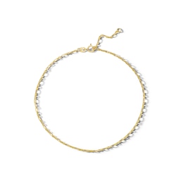 10K Solid Gold Forzentina Chain Anklet - 9&quot; + 1&quot;