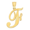 Thumbnail Image 1 of 10K Solid Gold Diamond Cut Script Letter F Charm