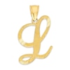 Thumbnail Image 1 of 10K Solid Gold Diamond Cut Script Letter L Charm