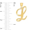 Thumbnail Image 2 of 10K Solid Gold Diamond Cut Script Letter L Charm