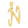 Thumbnail Image 1 of 10K Solid Gold Diamond Cut Script Letter N Charm