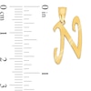 Thumbnail Image 2 of 10K Solid Gold Diamond Cut Script Letter N Charm