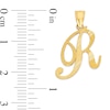 Thumbnail Image 2 of 10K Solid Gold Diamond Cut Script Letter R Charm