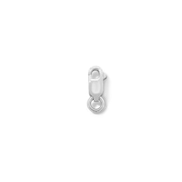 14K Solid White Gold Lobster Clasp (1 Piece)