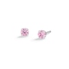 Thumbnail Image 1 of Platinum Pink CZ 3mm Piercing Studs