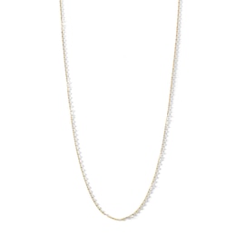 10K Solid Gold Mirror Chain Made in Italy - 20&quot;
