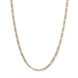 Child's 10K Hollow Gold Diamond Cut Figaro Chain Made in Italy - 15&quot;