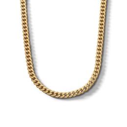 10K Hollow Gold Diamond Cut Curb Chain Made in Italy - 22&quot;