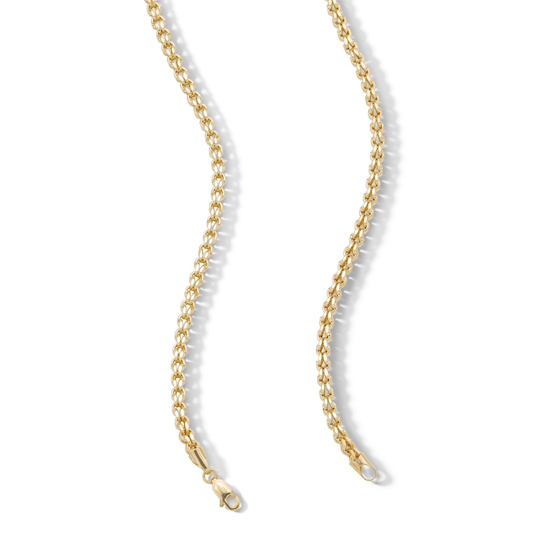 10K Hollow Gold Fancy Cable Chain - 20"