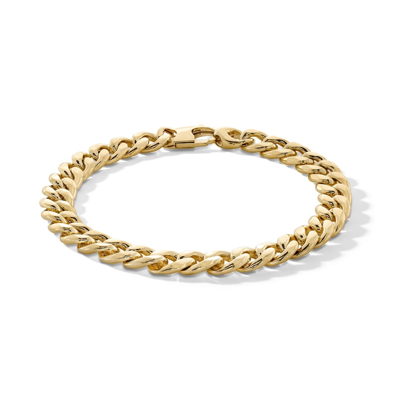 Main Image 1 of 10K Hollow Gold Miami Cuban Chain Bracelet - 8.5&quot;