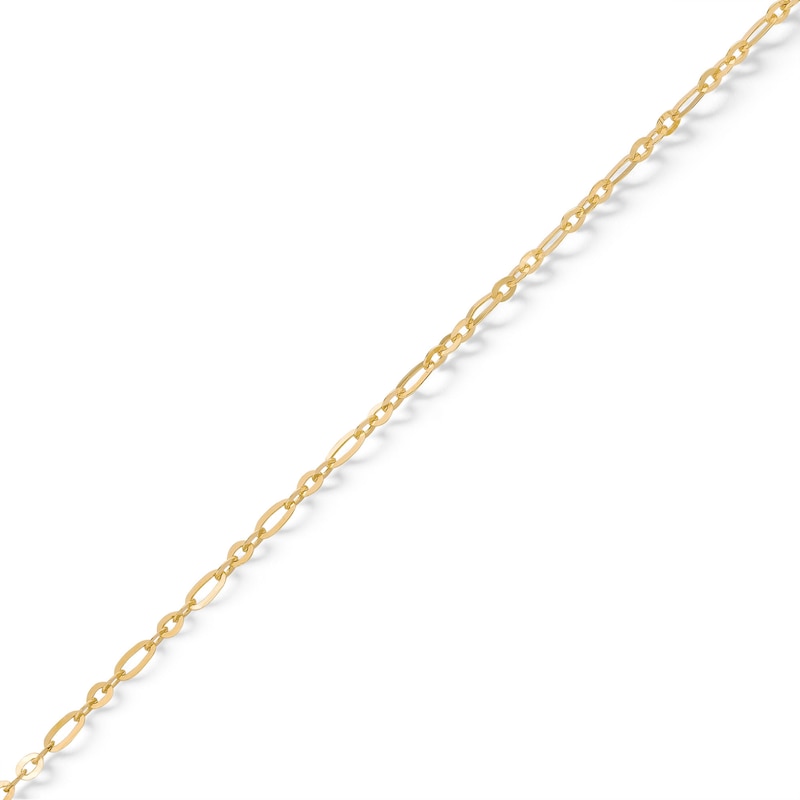 Main Image 1 of 14K Solid Gold Permanent Brilliant Figaro Chain