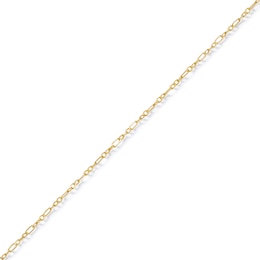 14K Solid Gold Permanent Mini Figaro Chain