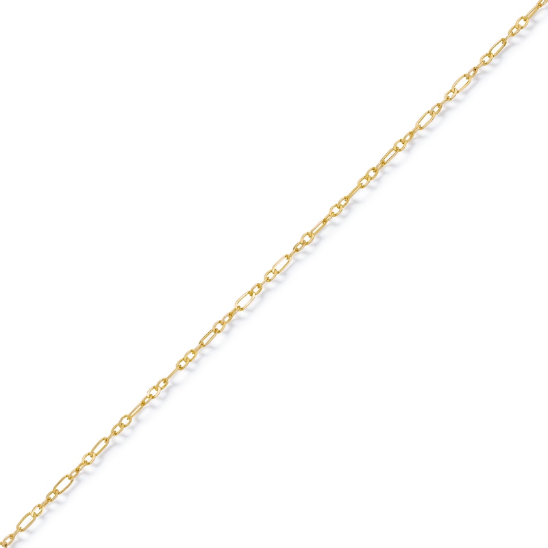 Main Image 1 of 14K Solid Gold Permanent Mini Figaro Chain