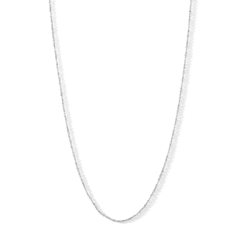 Main Image 1 of Child's Sterling Silver Diamond-Cut Twist Cable Chain Made in Italy - 15&quot;