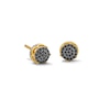 Thumbnail Image 1 of 14K Gold Plated 1/6 CT. T.W. Black Diamond Round Studs