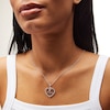 Thumbnail Image 2 of Sterling Silver CZ MOM Heart Necklace Charm