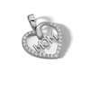 Thumbnail Image 3 of Sterling Silver CZ MOM Heart Necklace Charm