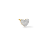 Thumbnail Image 1 of 14K Plated Gold Diamond Accent Heart Single Stud