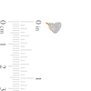 Thumbnail Image 3 of 14K Plated Gold Diamond Accent Heart Single Stud