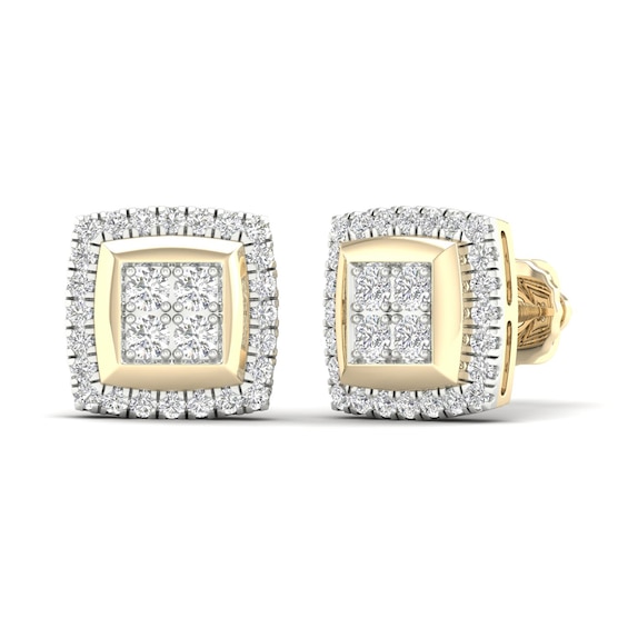 ââââââââââââââ10K Solid Gold 3/4 CT. T.W. Lab-Created Diamond Center Halo Studs