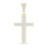 Thumbnail Image 1 of ​​​​​​​​​​​​​​10K Solid Gold 1 CT. T.W. Lab-Created Diamond Cross Necklace Charm