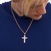 Thumbnail Image 2 of ​​​​​​​​​​​​​​10K Solid Gold 1 CT. T.W. Lab-Created Diamond Cross Necklace Charm