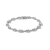 Thumbnail Image 0 of Sterling Silver CZ Multi-Shape Halo Bracelet