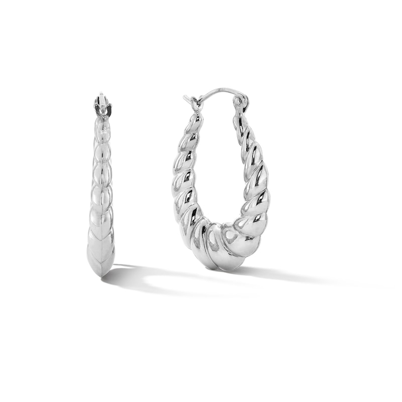 ​​​​​​​Sterling Silver Twisted Hoops