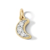 Thumbnail Image 0 of 10K Solid Gold Lab-Created Diamond Accent Moon Charm