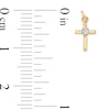 Thumbnail Image 3 of 10K Solid Gold Lab-Created Diamond Accent Cross Charm