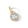 Thumbnail Image 3 of 10K Solid Gold Lab-Created Diamond Accent Round Charm