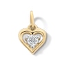 Thumbnail Image 0 of 10K Solid Gold Lab-Created Diamond Accent Heart Charm