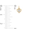 Thumbnail Image 4 of 10K Solid Gold Lab-Created Diamond Accent Heart Charm