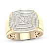 Thumbnail Image 1 of ​​​​​​​​​​​​​​10K Solid Gold 1 CT. T.W. Lab-Created Diamond Double Halo Ring