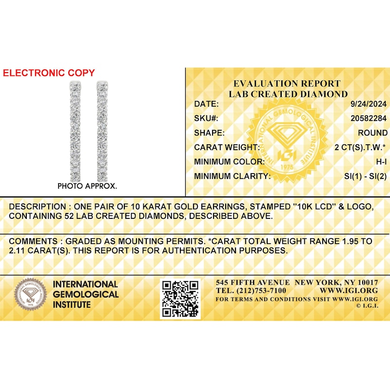 Main Image 2 of ​​​​​​​​​​​​​​10K Solid White Gold 2 CT. T.W. Lab-Created Diamond Medium Inside Out Hoops