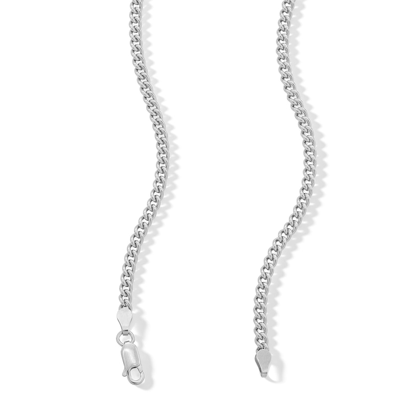 Main Image 3 of Child's Sterling Silver Curb Chain Made in Italy - 15&quot;