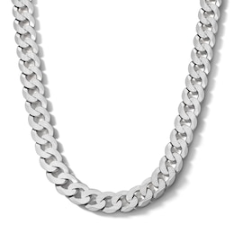 Sterling Silver Diamond Cut Flat Curb Chain Made in Italy - 22&quot;