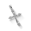 Thumbnail Image 3 of Sterling Silver CZ Baguette Cross Necklace Charm