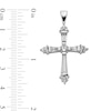 Thumbnail Image 4 of Sterling Silver CZ Baguette Cross Necklace Charm