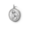 Thumbnail Image 1 of Sterling Silver CZ Virgin Mary Medallion Necklace Charm