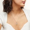 Thumbnail Image 1 of 14K Hollow White Gold Crucifix Necklace Charm