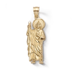 10K Solid Gold Saint Jude Necklace Charm