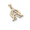 Thumbnail Image 3 of 10K Solid Gold Alpha Omega Necklace Charm