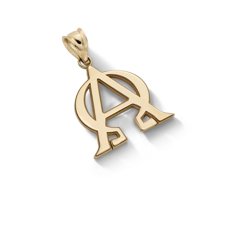 Main Image 3 of 10K Solid Gold Alpha Omega Necklace Charm