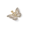 Thumbnail Image 2 of 10K Solid Gold Diamond Cut Butterfly Two-Tone Necklace Charm