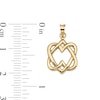 Thumbnail Image 3 of ​​​​​​​10K Solid Gold Double Heart Necklace Charm