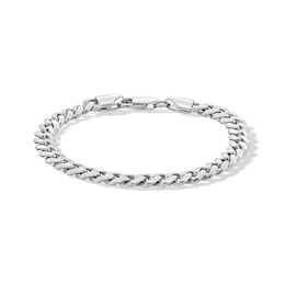 Child's Sterling Silver Diamond-Cut Curb Chain Bracelet Made in Italy - 6&quot;